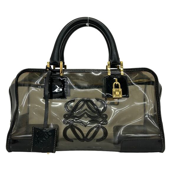 Loewe Handbags - Loewe Amazona Handbag Clear Black Vinyl Leather
